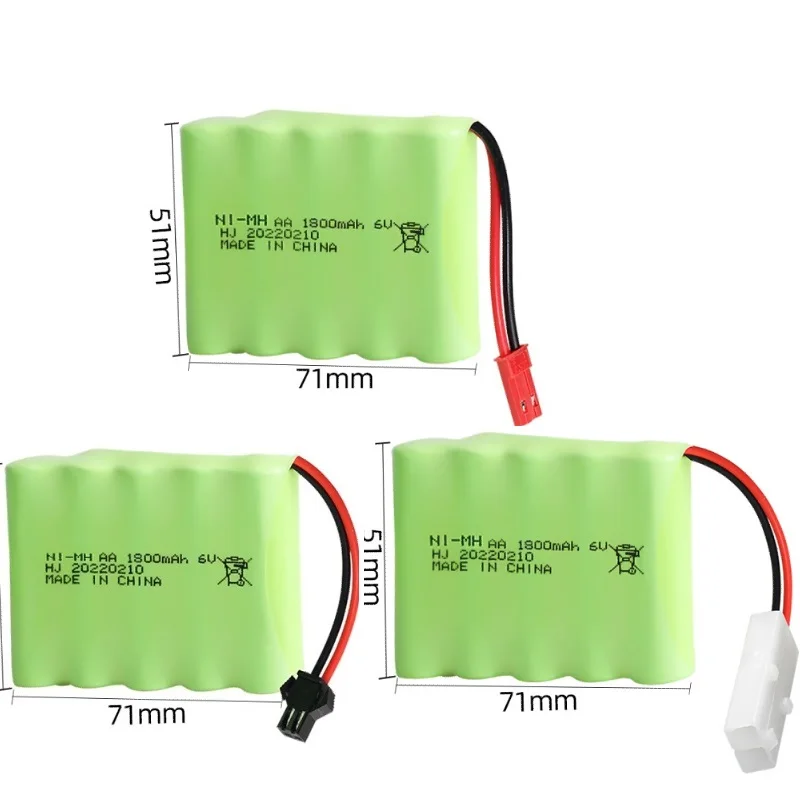HS 6V 1800mAh Ni-MH Battery RC Stunt Car Truck Boat Toy Car Ni-MH Rechargeable Battery Pack