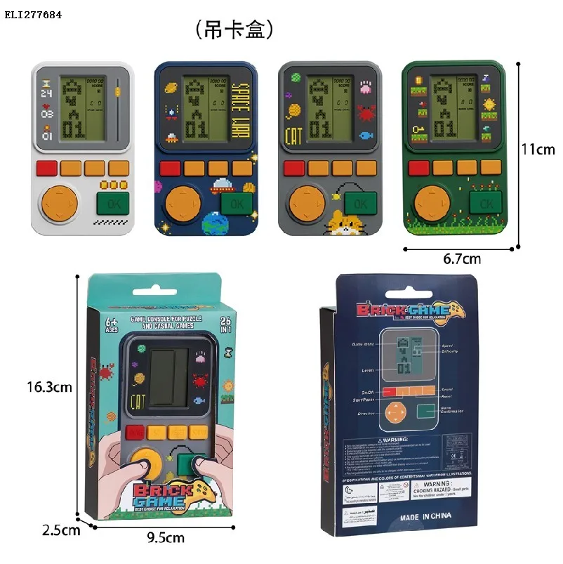 Newest Item Mini game machine key chain pocket game network red retro childhood memories game birthday gift for children