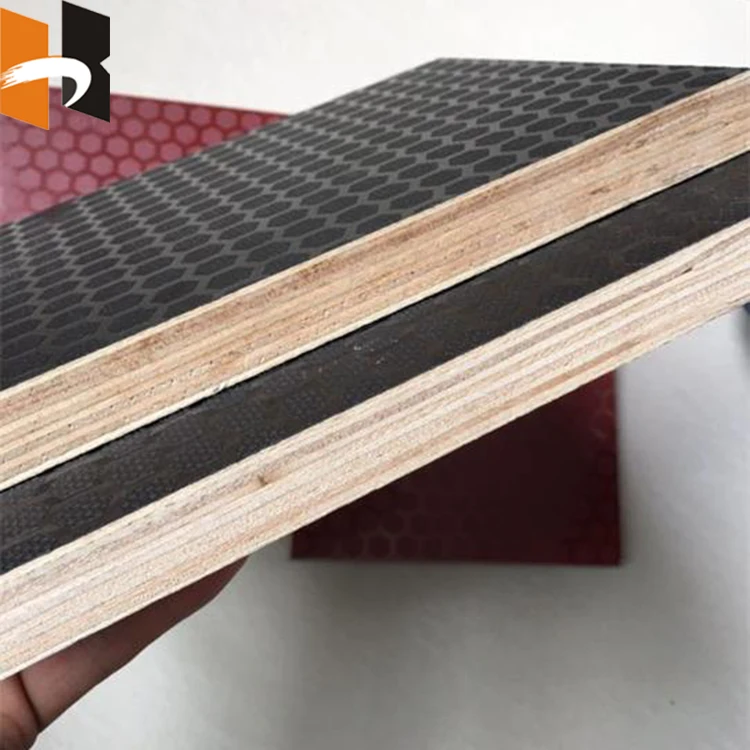 12mm Laminated Film Faced Plywood Sheet Anti-Slip Film Faced Plywood Board