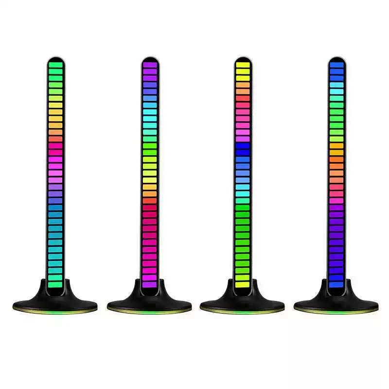 Car Sound Activated Panel Rhythm Music Lamp  Digital Led Equalizer Car Stickers Light RGB Voice Control Rhythm Light
