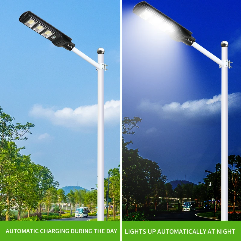 LIGHTSINCERE solar panel street light 120w outdoor commercial street light with auto dimming solar street light