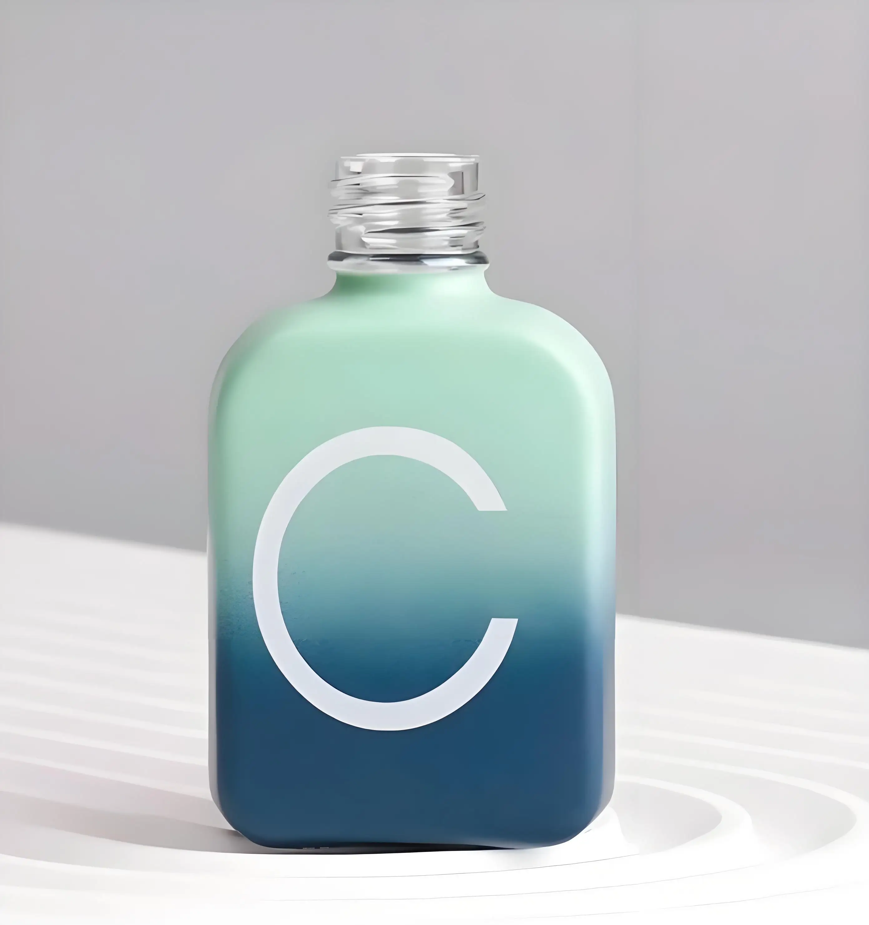 Square Empty Nail Polish Glass Bottle with Gel Bottle