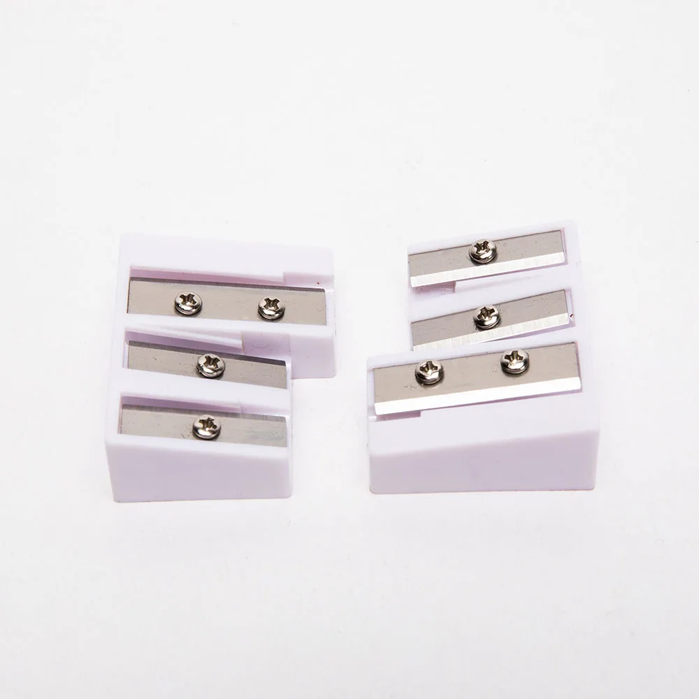 
funny design plastic portable three holes pencil sharpener for school office use 