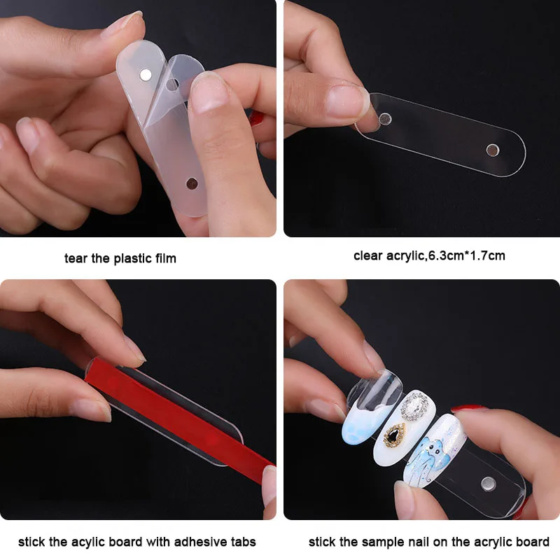 New nail art display board works display book marble three-dimensional magnet adsorption removable color card nail display board