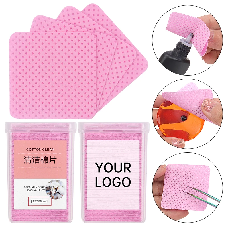 Wholesale Lint Free Paper Cotton Eyelash Glue Remover Cleansing cotton Sheet Nails Art Polish Makeup Clean