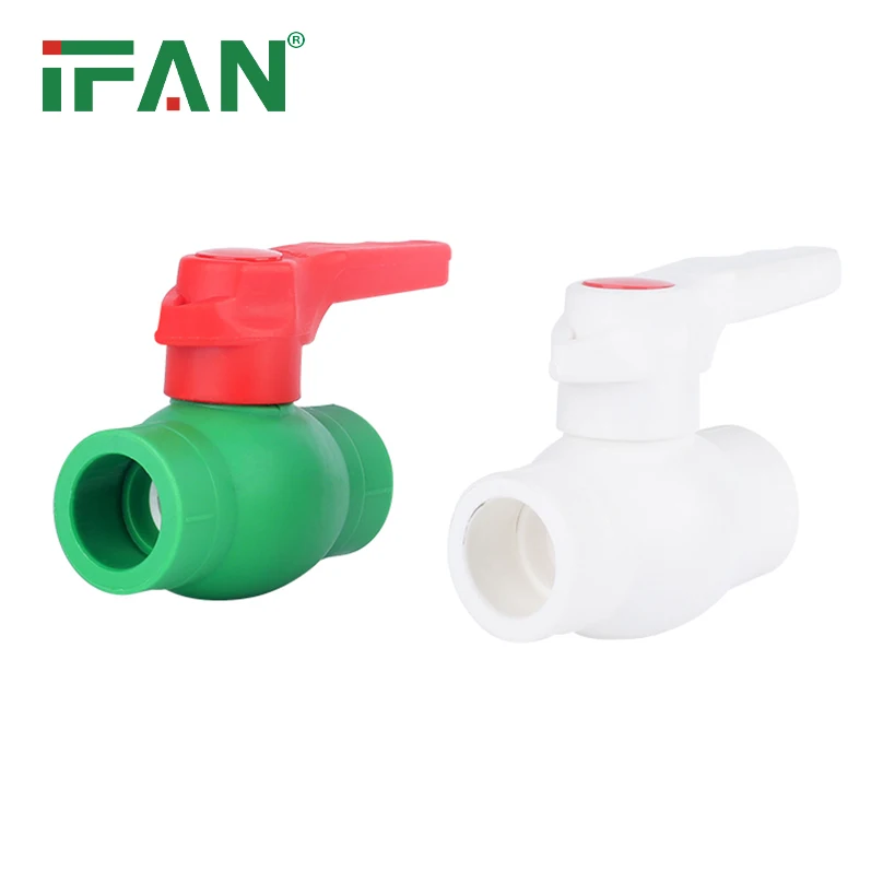 IFAN Wholesale Plastic Material PPR Pipe Fitting Single Handle Ball Valve