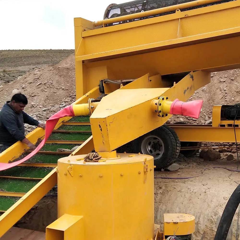 Mobile Processing Plant Gold diamond mining machinery equipment with centrifugal concentrator