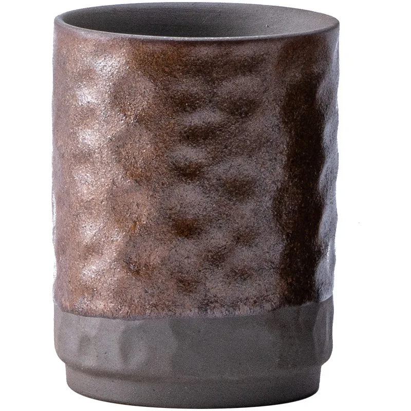 New 135/230ml vintage Japanese ceramic retro clay coffee latte cup tea cups matte coarse pottery coffee cup for restaurant