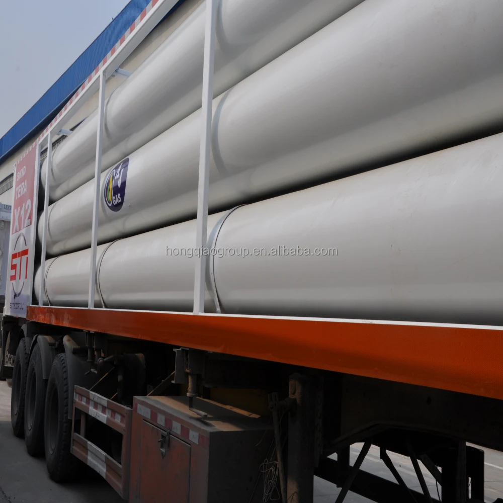 Рабочее давление 250 МПа комплект трубки опорная контейнер, 40Ft Сжатого Природного Газа 12 трубы Jumbo трубки контейнера Трейлер с хорошей ценой