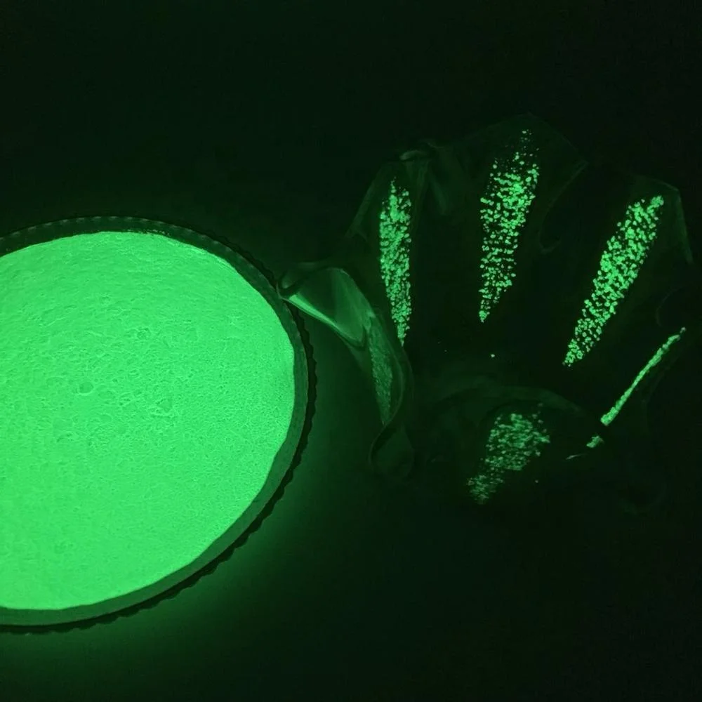 Fast Light Absorption Yellow Green Phosphorescent Pigment Photoluminescent Glow in the Dark Powder JPG-396 for Injection Molding