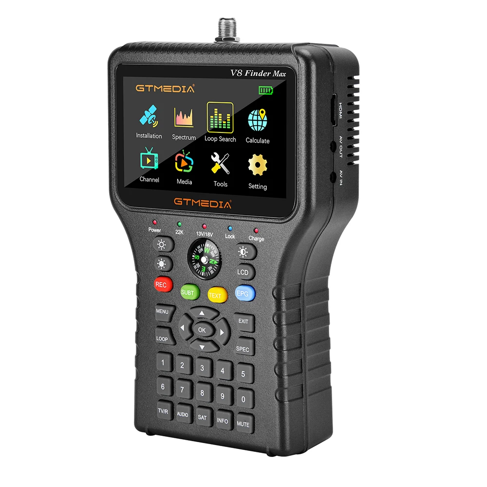 V8finder Sat Finder Meter Full HD H.265 DVBS2 Satellite Finder with4.5inch LCD Display V8Finder max