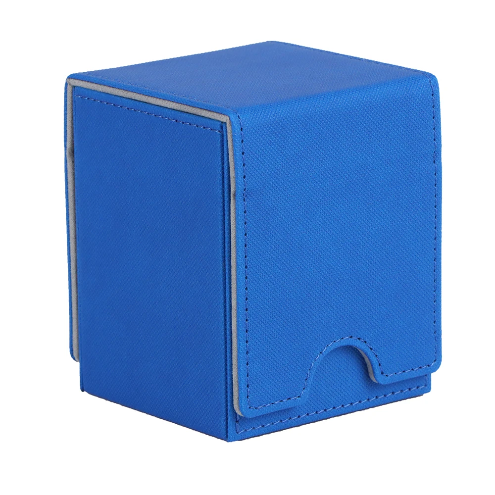 Wholesale 100+ PU Leather Game Storage Yu-Gi-Oh Box Card Custom LOGO Deck Box Leather Tcg  Mtg Card Deck Box