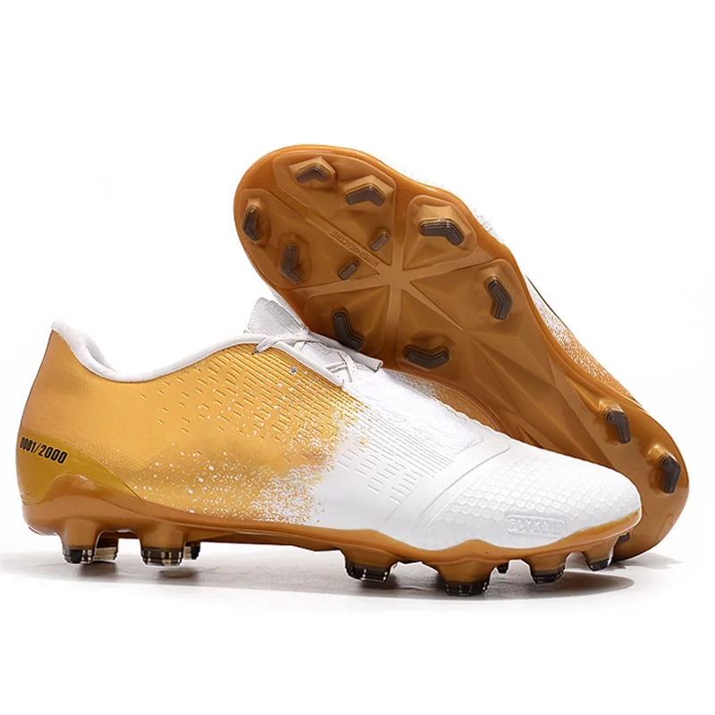 Men Sport Breathable Long Spike cleats FG for Firm ground outdoor Artificial grass Professional Soccer shoes Football boots