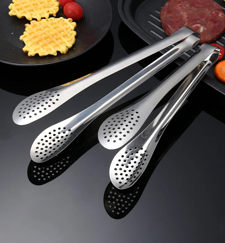 Syh411 Stainless Steel Food Clamp Barbecue Buffet Meal Clip Steak Meal Clip Commercial Tongs Bread Spicy Food Grabb Kitchenware