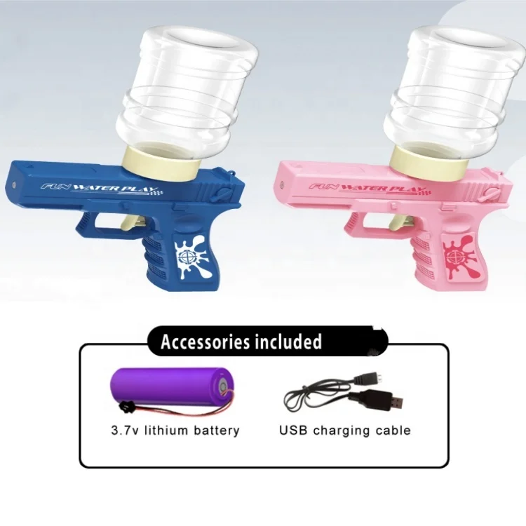 200ml Mini Electric Water Gun 3 Modes Long Range Shooting Water Blaster Toy Gun for Summer Game