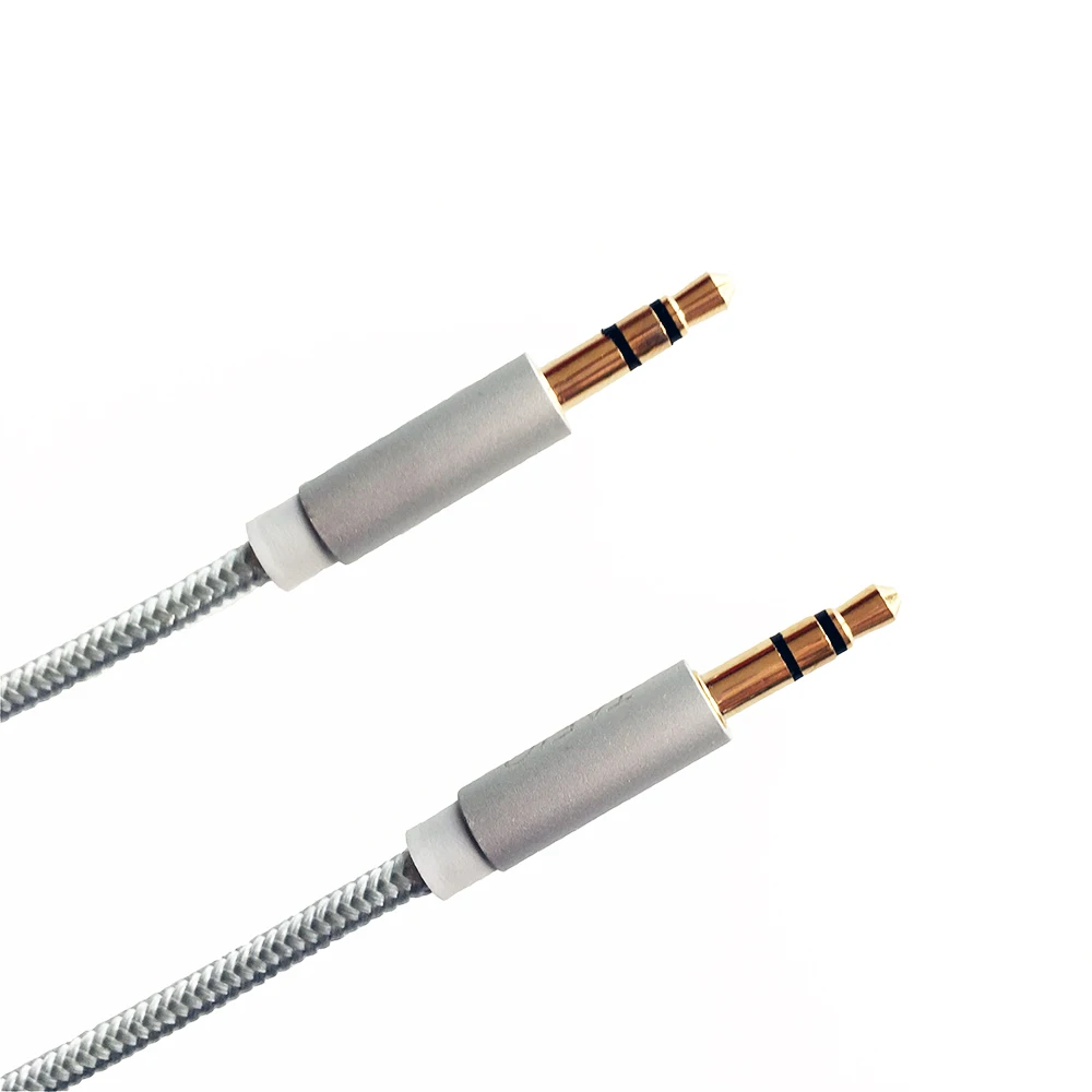 Лучший нейлоновый Плетеный aux Шнур 3,5 мм стерео штекер jack aux аудио кабель