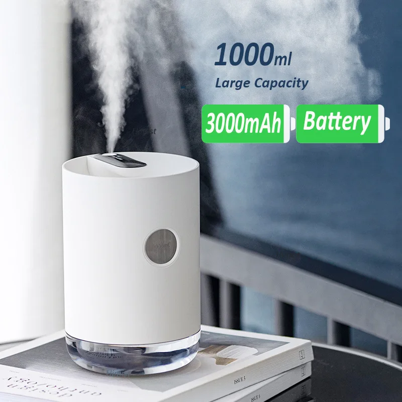 1L Big Humidifier Wireless H20 humidifier Car Secnt Diffuser Potable Ultrasonic Air Diffuser