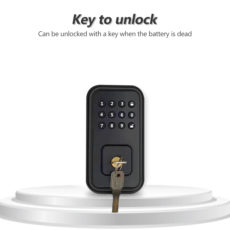 Granular key password keypad number lock USB emergency charging smart lock