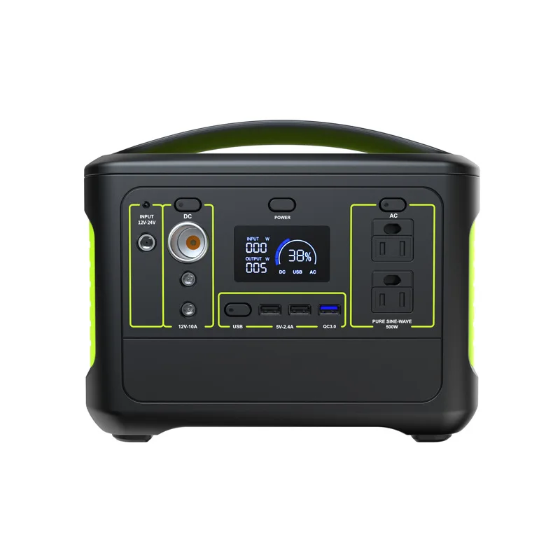 Outdoor Power Station Backup Battery 500w Power Bank Station For Camping Home Emergency