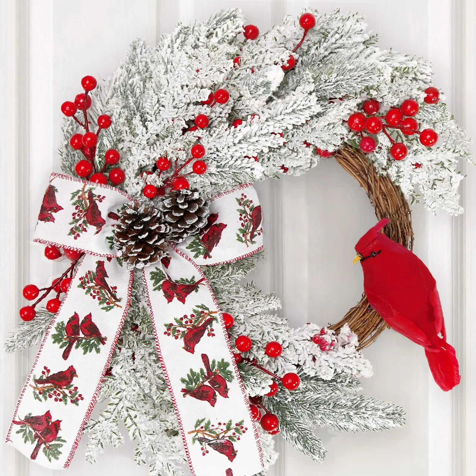 Outdoor Door Holiday Wreath, Harvest Autumn Artificial Wreath, Christmas Wreath Front Door Wall Hanging Christmas Goods