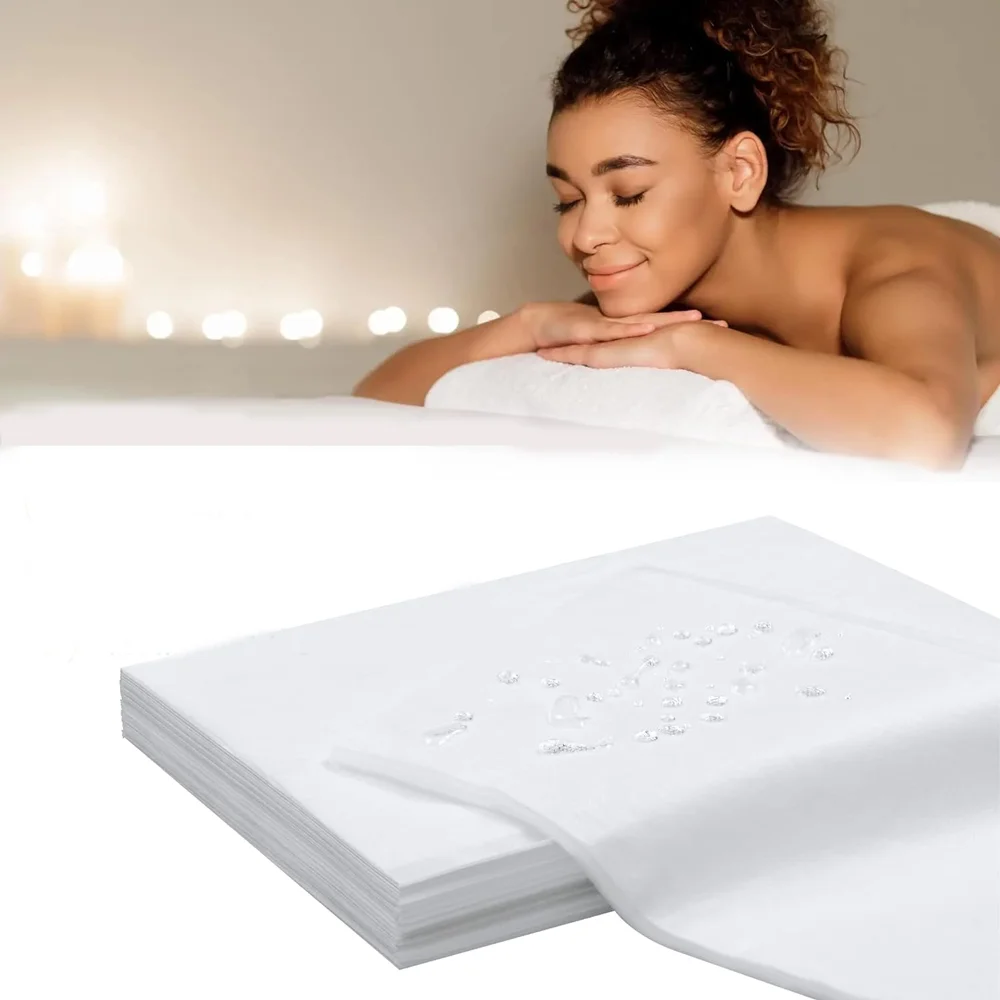 Disposable Stretcher Bed Cover Fitted Non woven Bed Sheets for Salon Spa Hotels Beauty