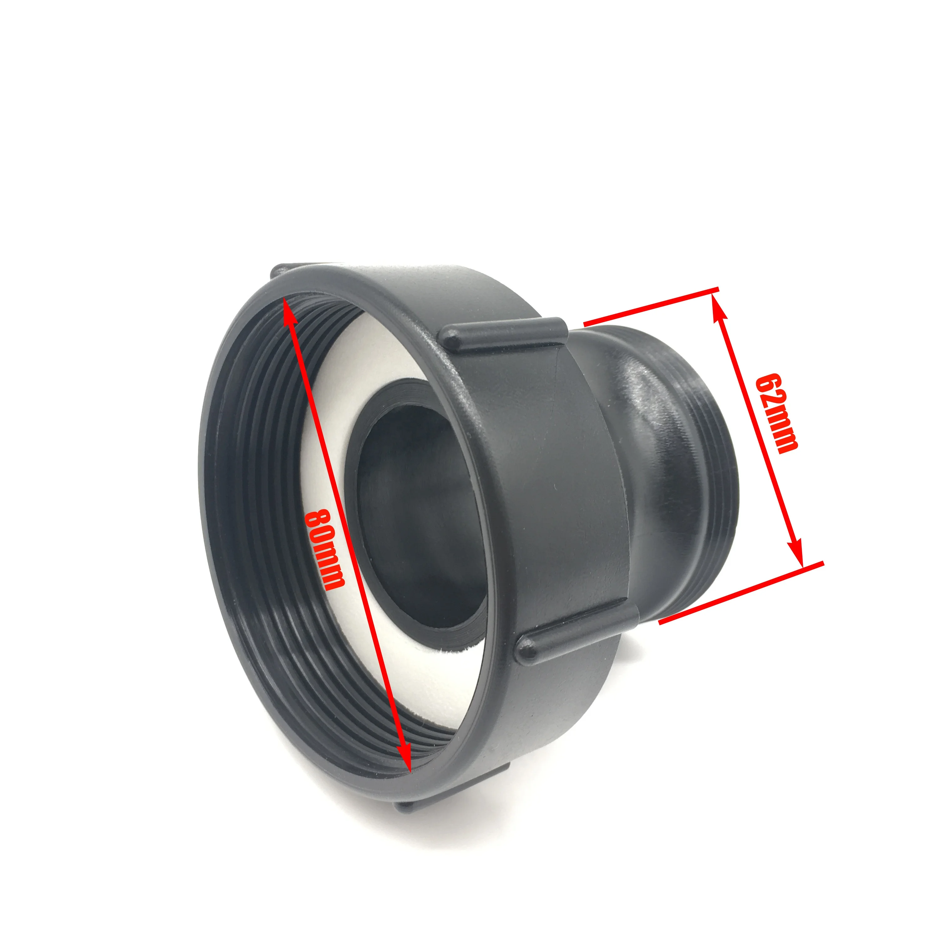 Manufacture Camlock IBC Adapter Connector China Quick Coupling a 80mmx62mm IBC TANK Male Reducing Black Round ANSI Injection