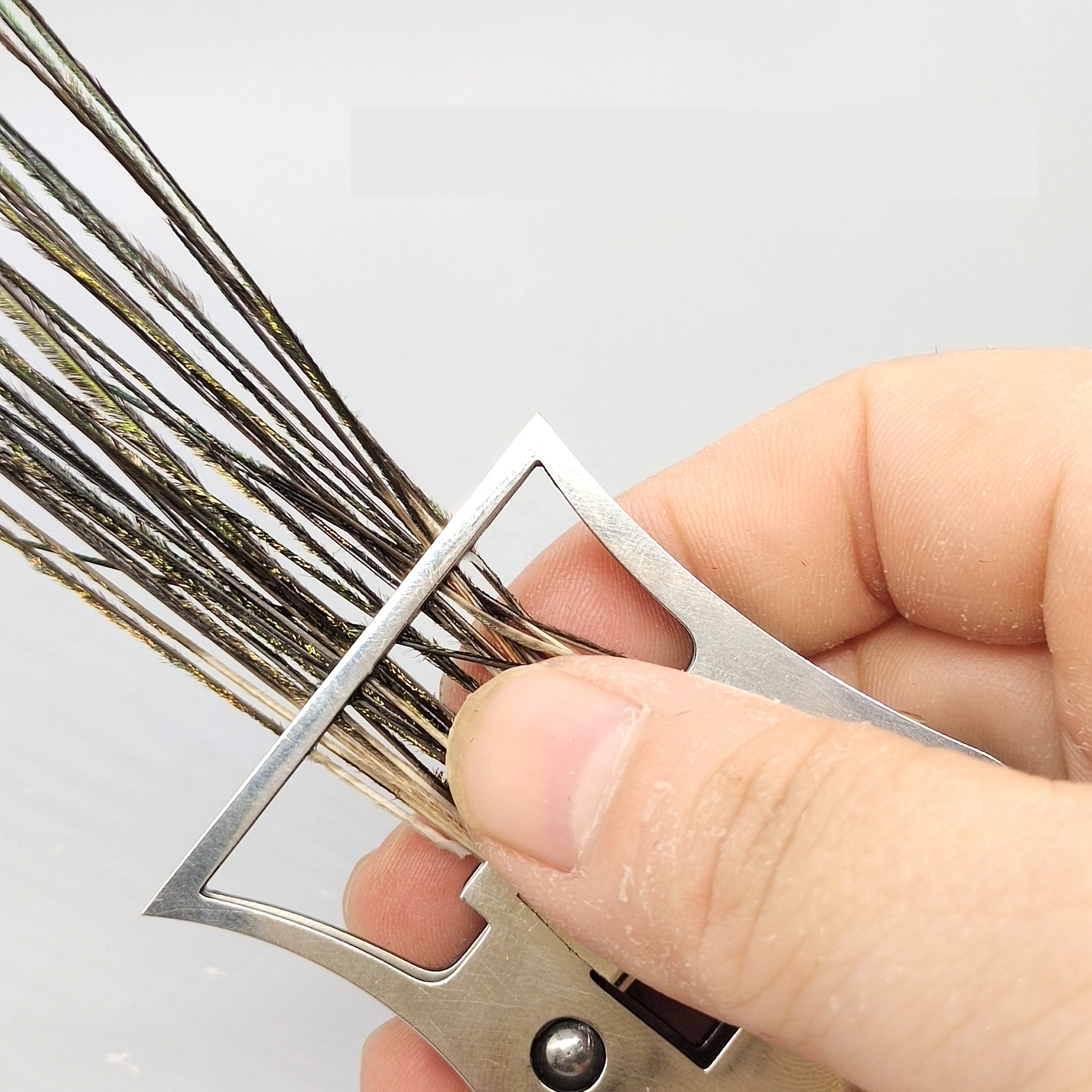 CDC Feather Hackle Pliers for Fishing Fly Tying Tools Stainless Steel Stacker Feather Bender Clip Dubbing Hackle Holding Tool