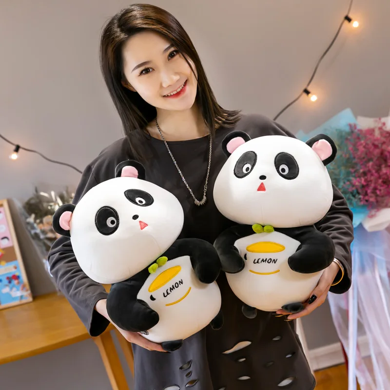 ROXGOCT 2022 Cute Walking Panda Toy Lifelike Stuffed Animal Doll Classic China Panda Children Kids Birthday Gift