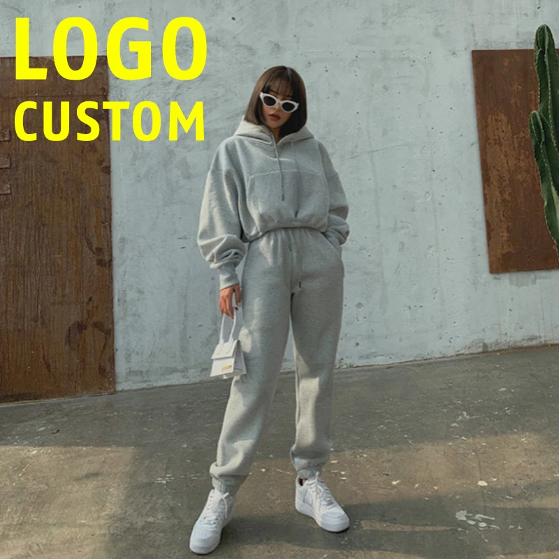 
2 Piece Set Tracksuit Women 2021 Clothing Winter Long Sleeve Pants Women Winter Two Piece Pants Set Tracksuit Set 