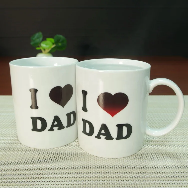 
Cheap color changing ceramic cup customized mothers day fathers day magic mug 