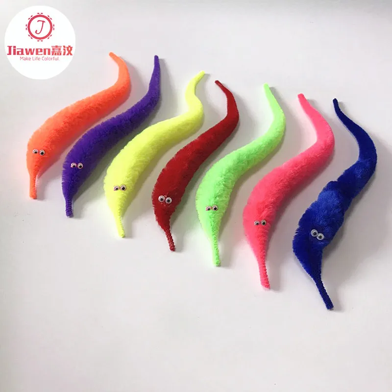 Magic Twist Wiggly Worms Toy Fuzzy Plush Stress Relief Craft Supplies Stocking Filler and Party Favor Toys