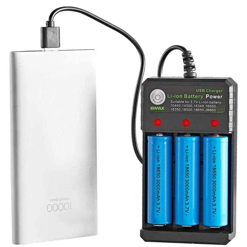  Зарядное устройство USB 18650 перезаряжаемая батарея для 3 7 в Li-Ion INR18650 16650 14650 18350 18500 16340