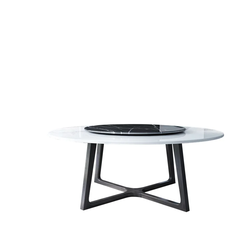 
Nordic hot sale solid wood home dining table set height adjustable restaurant marble table leather dining chair 