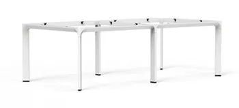 I Shaped Modula Modern 4-Person split Office Furniture Staff Workstation steel frame