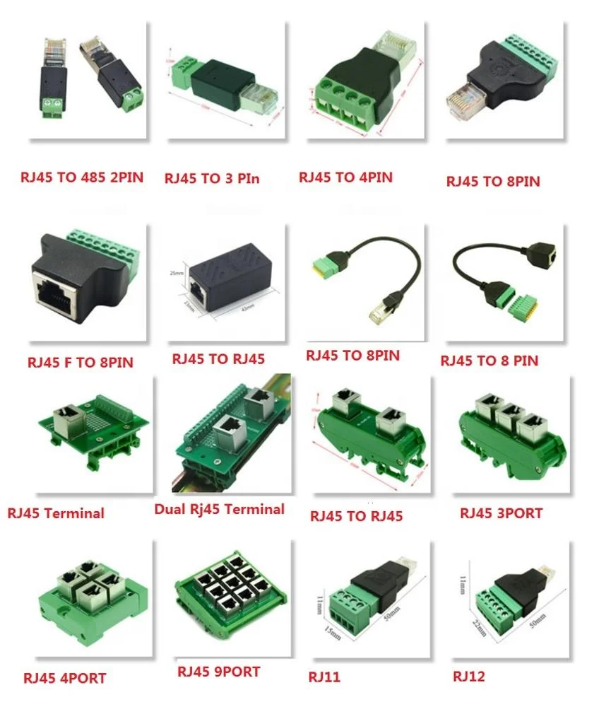 r11 rj12 6P6C Screw mount interface connector