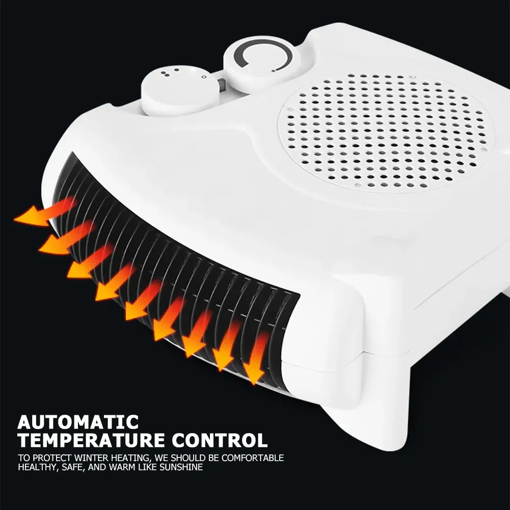 2000W Portable Infrared Electric Thermo Fan Heater with  2 Heat Settings and  OverHeat protection for Home Indoor Use EU/UK