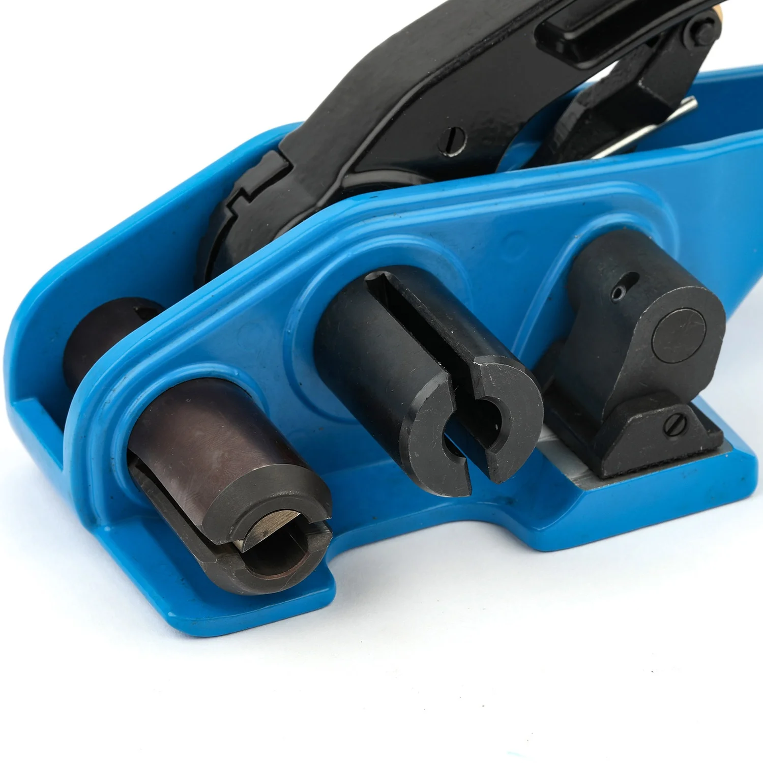 Blue Color Easy Used Support Sample Strapping Tool JPQ-32 Fibre Cord Strap Manual Heavy Duty Packaging Machine