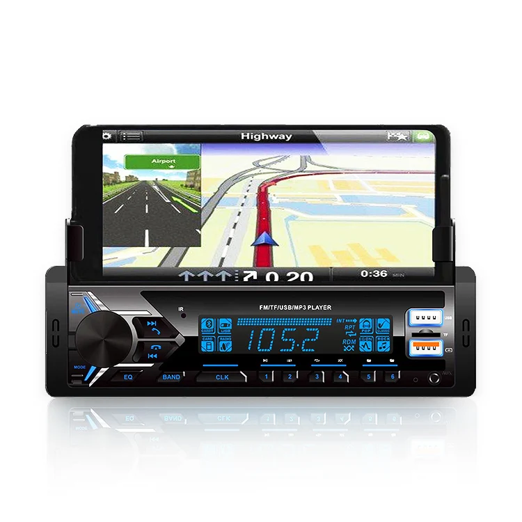 Nice price 1 din 2usb multimedia car tape mp3 player BT remote phone holder car audio system