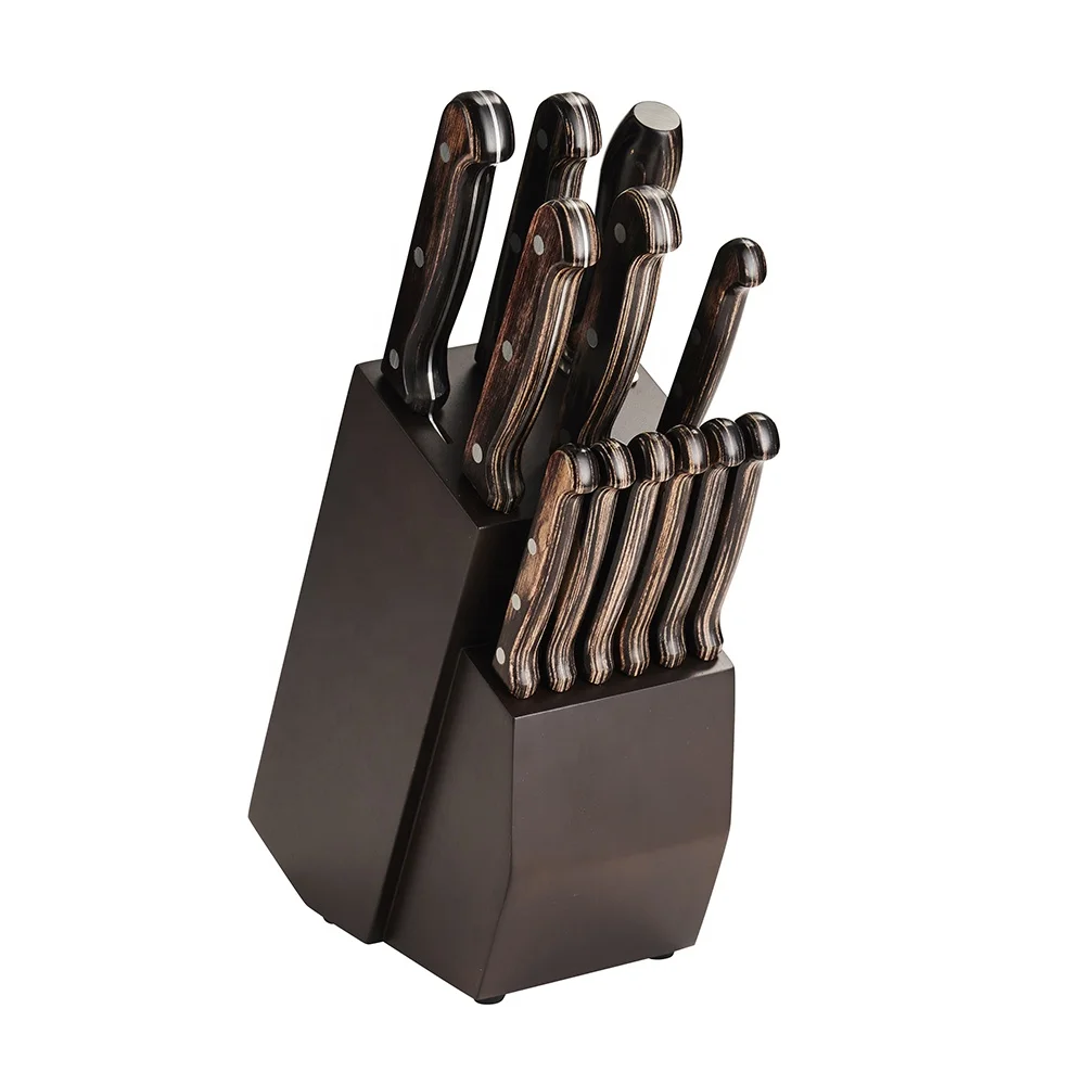 Professional premium janpan chef stainless steel knife set handmade kitchen knives set with pakka wood handle