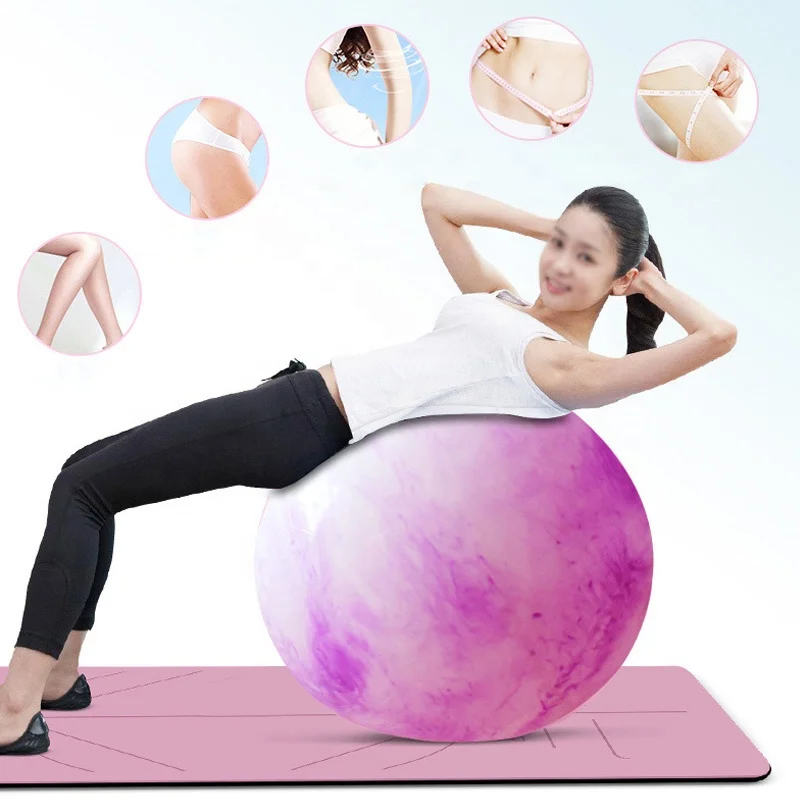 
SANFAN exercise partner anti burst gymnastics inflatable pastel yoga balance trainer fitness ball wholesale neutral custom size 