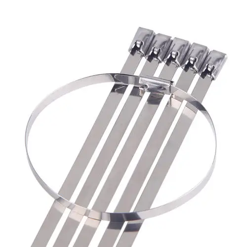 Самоблокирующийся Металлический хомут из нержавеющей стали толщиной 0,25 мм