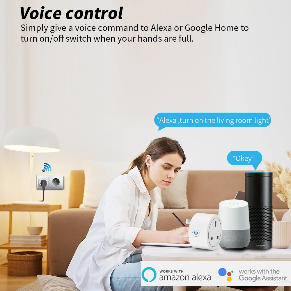 Wi-Fi, UK розетки Aleax сроки Tuya Smart life APP беспроводной пульт дистанционного управления умный измеритель мощности Электрический штекер розетка