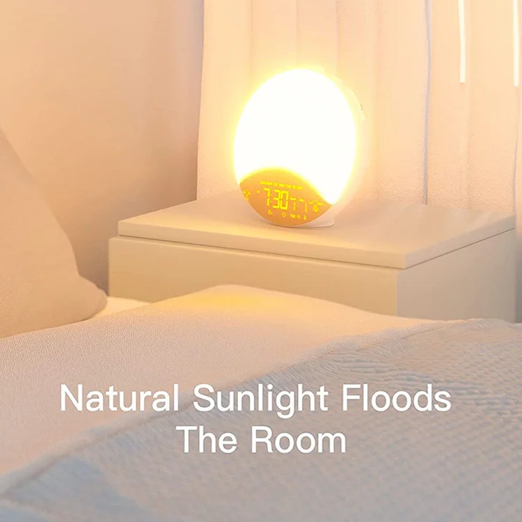 Multifunction Wake Up Light Led Night Kid Gift RGB Sunrise Sunset Simulation