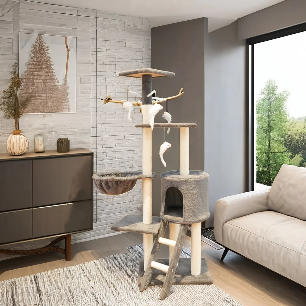 Premium Cat Tree & Scratcher for Feline Fun & Exercise Durable & Stylish Cat Furniture