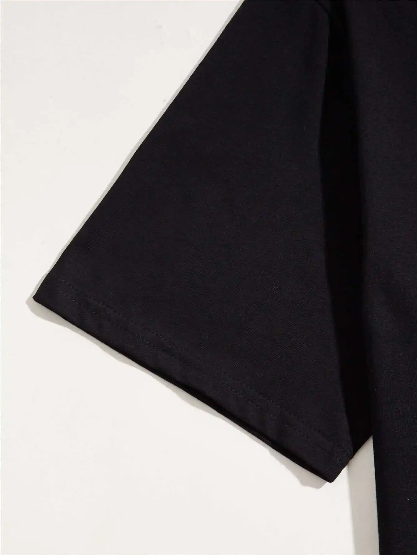 custom guys letter figure graphic tee regular fit ground slight stretch printing t shirt