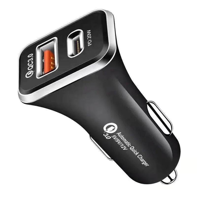 OEM logo QC3.0 Fast Charge 3 USB Ports Car Charger Adapter 5V 2.4A Universal Phone Charger