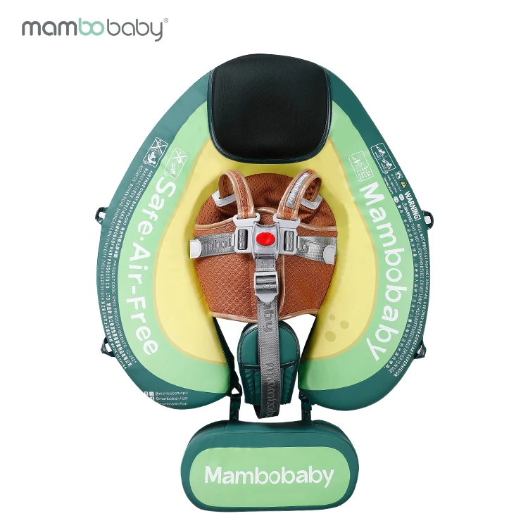 Mambobaby Amazon hot selling not inflatable avocado baby float with canopy baby swim float baby toys
