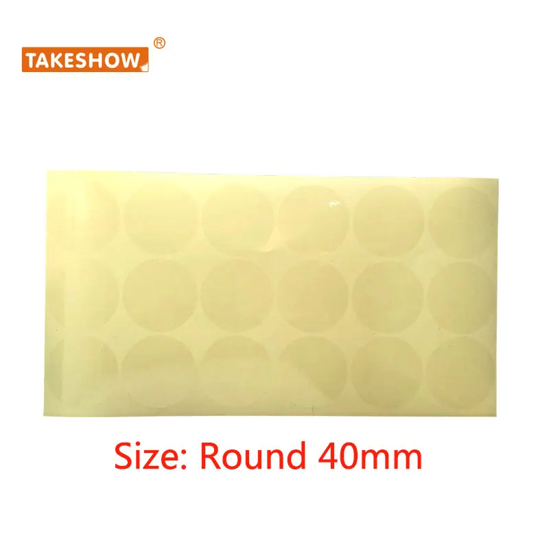 Transparent label, adhesive vinyl sticker ,top grade clear sticker 40mm/4cm