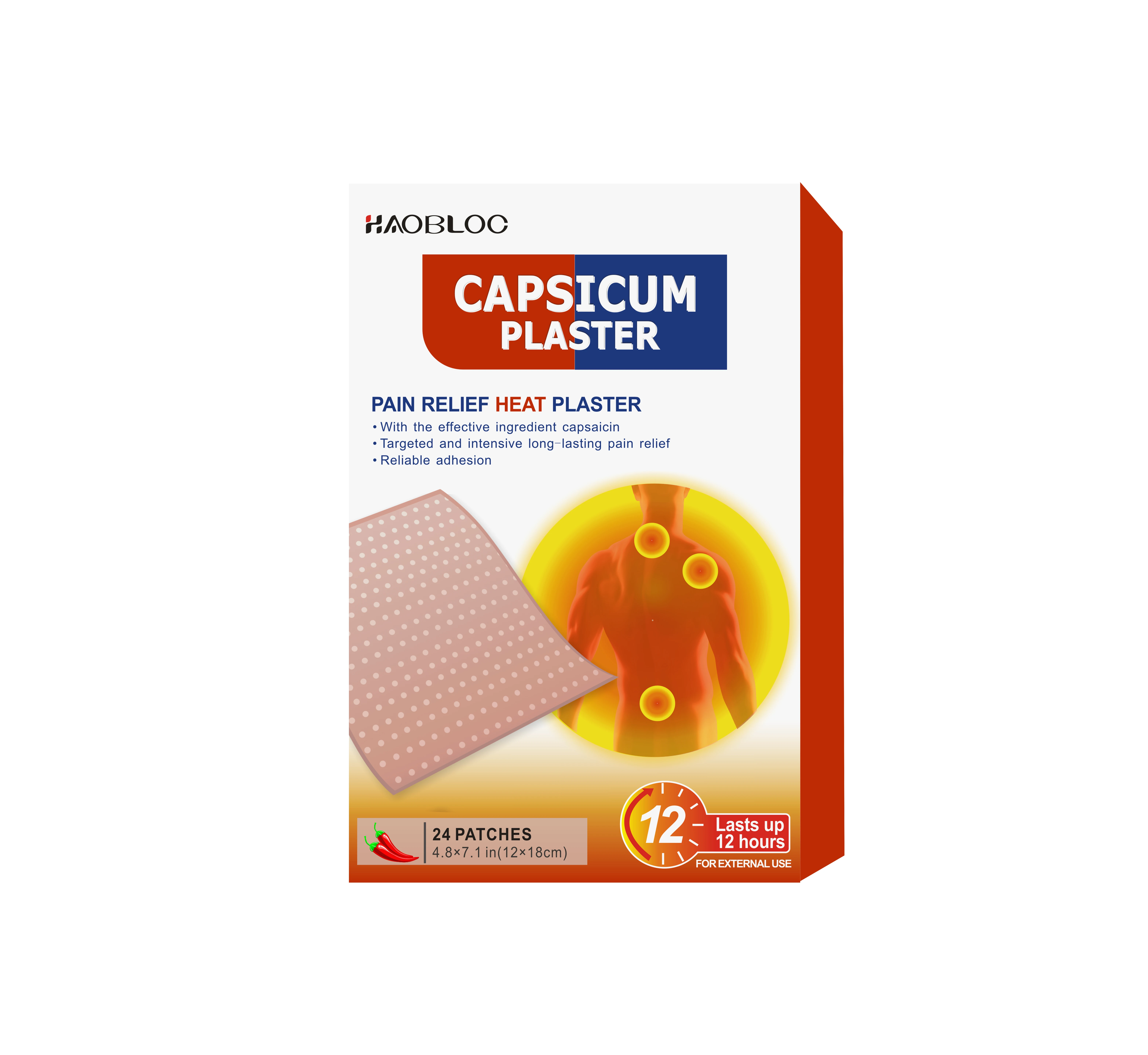 Pain Relief Capsicum Plaster, Chinese Medicinal Herb Hot Capsicum Plaster