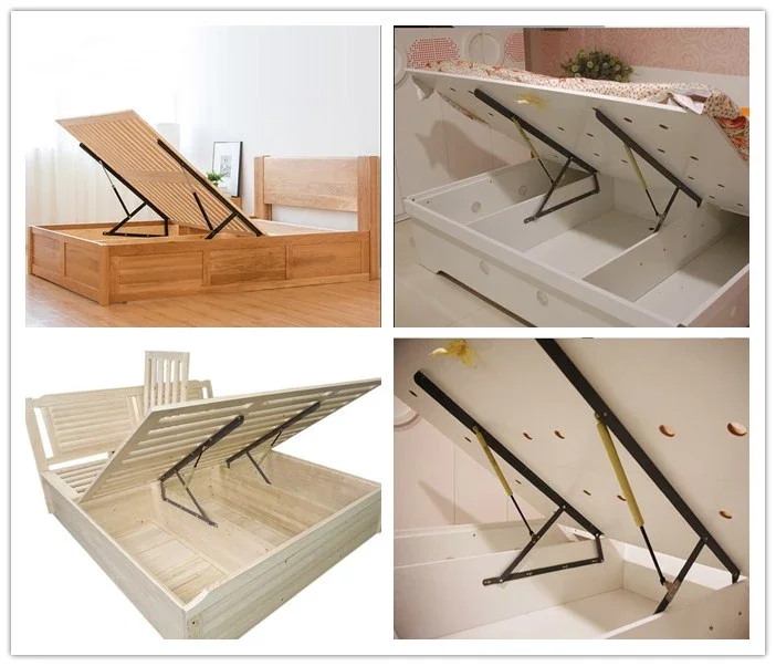 Furniture Hardware Bed Hinges 50 80 kg Bed Folding Soft Down Bracket Hinges